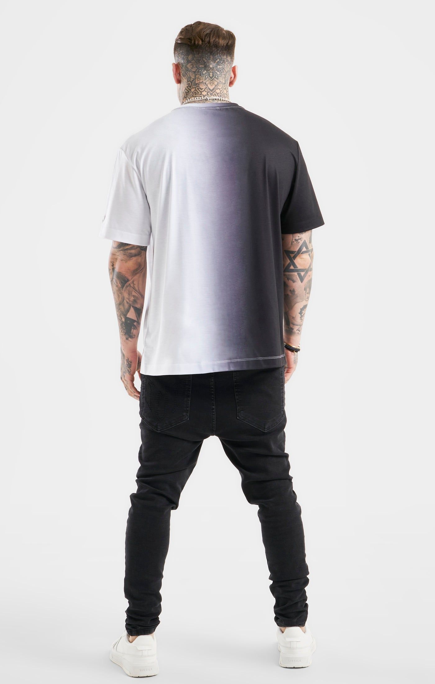 Messi x SikSilk Oversized Fade Tee - Black & White sold by Siksilk product image thumbnail 5