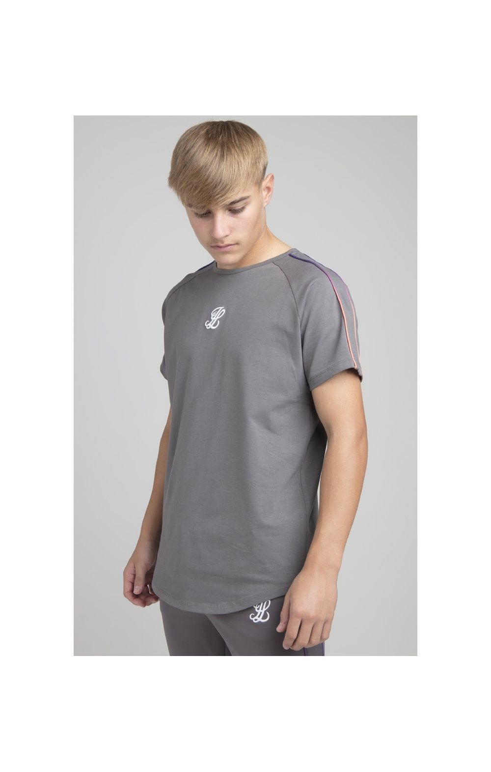 Boys Illusive Grey Raglan T-Shirt sold by Siksilk