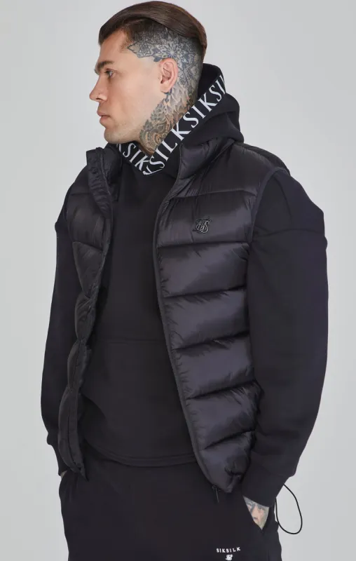 Black Gilet sold by Siksilk