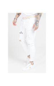 SikSilk Skinny Distressed Denims – White sold by Siksilk