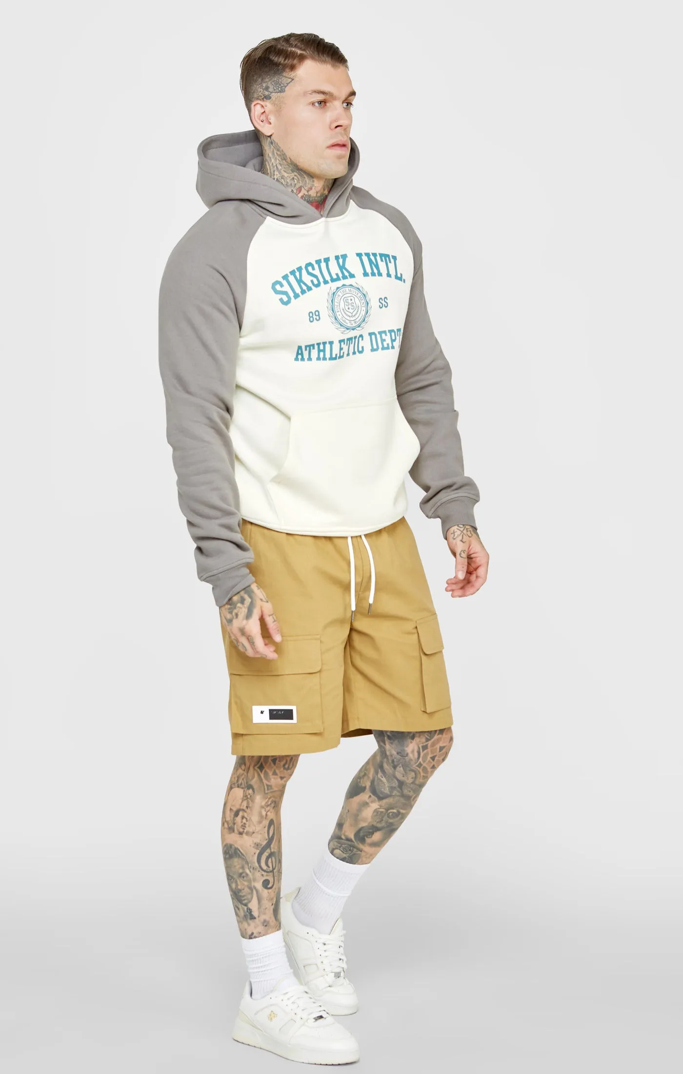 Grey Raglan Oversized Hoodie sold by Siksilk product image thumbnail 4
