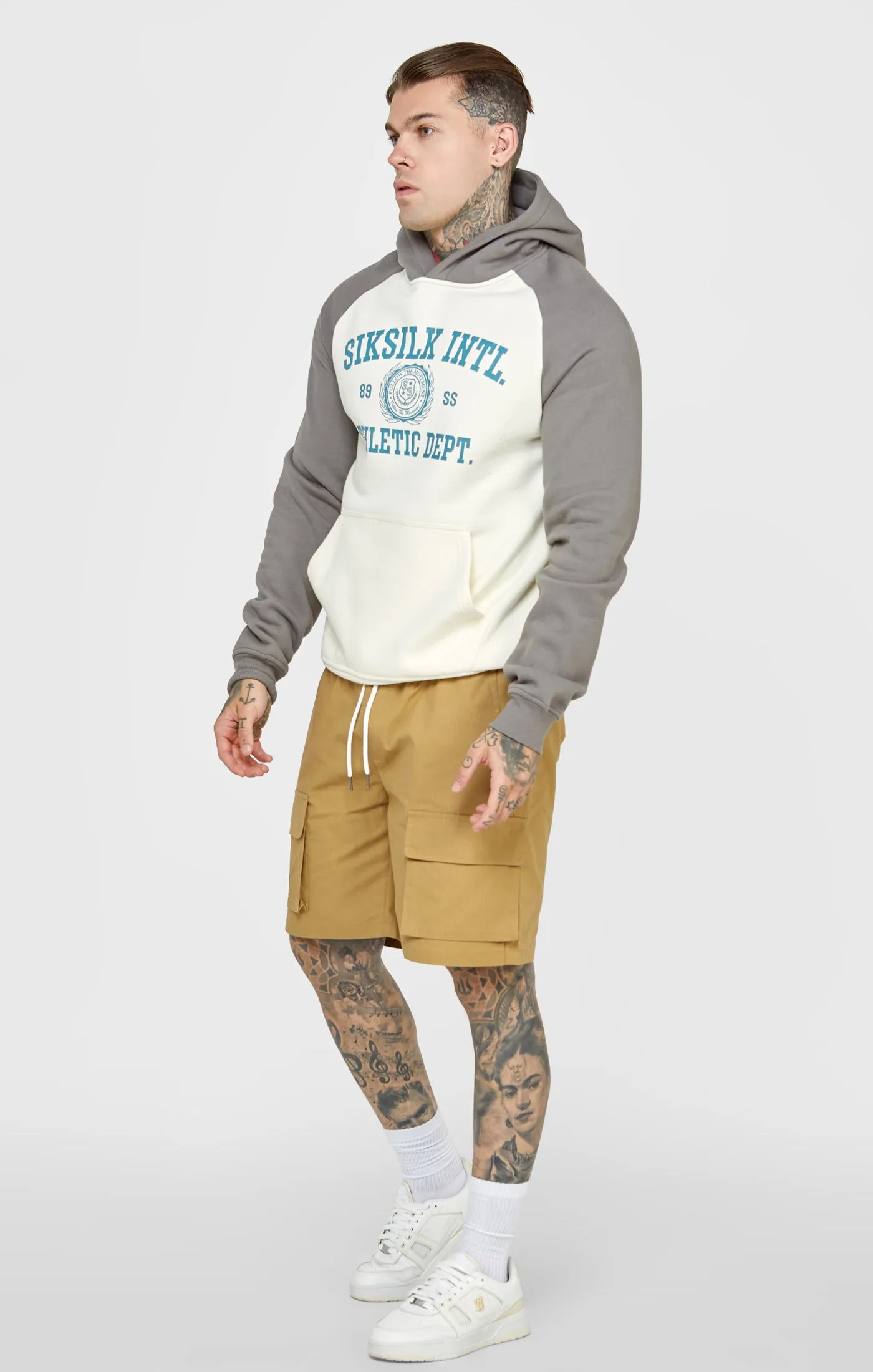 Grey Raglan Oversized Hoodie sold by Siksilk product image thumbnail 3