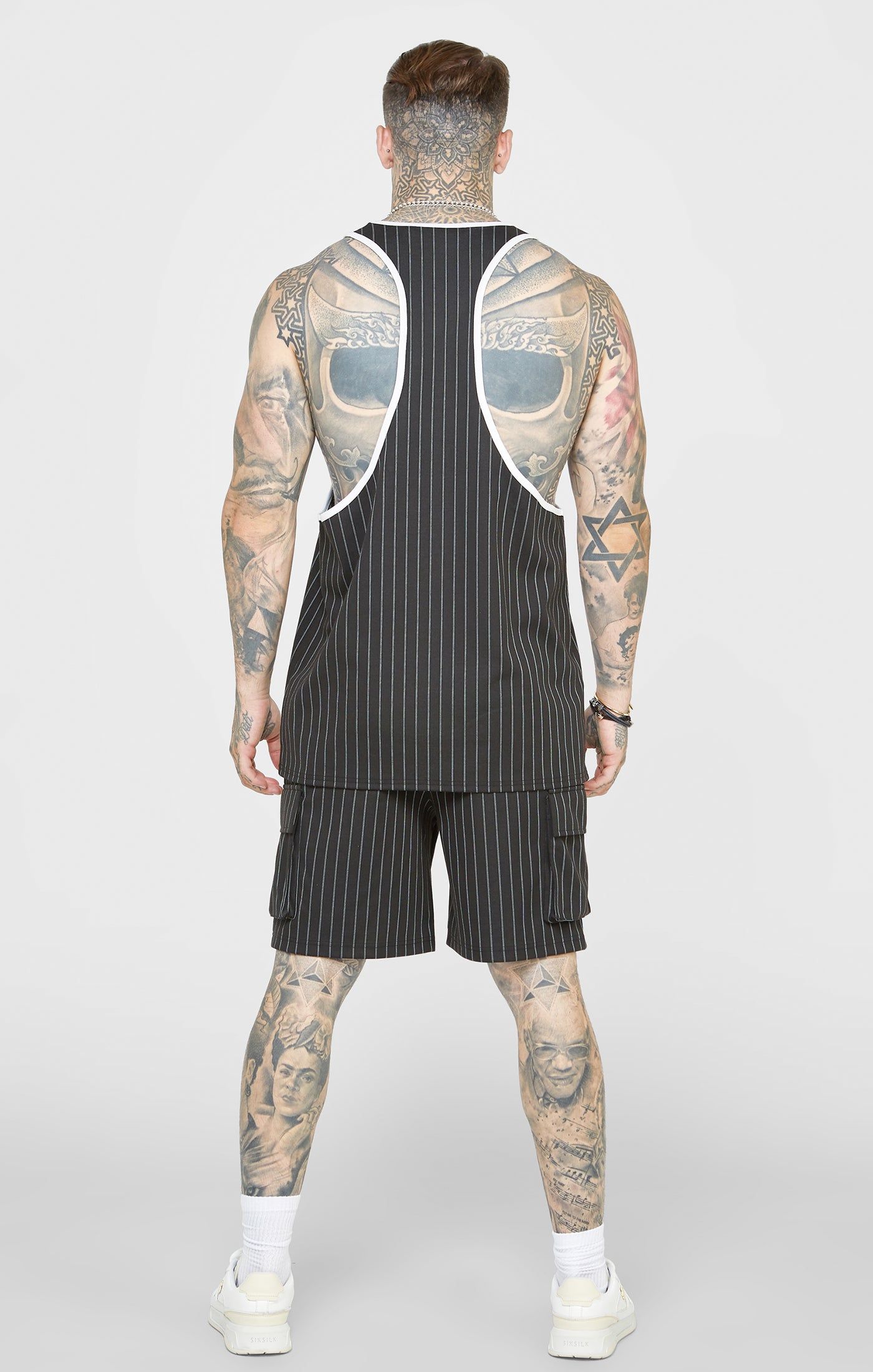 Black Anniversary Racer Back Vest sold by Siksilk product image thumbnail 5