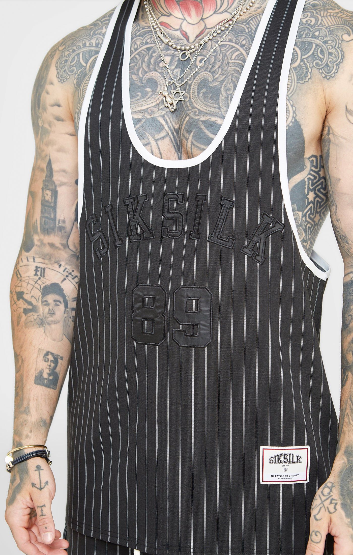 Black Anniversary Racer Back Vest sold by Siksilk product image thumbnail 2
