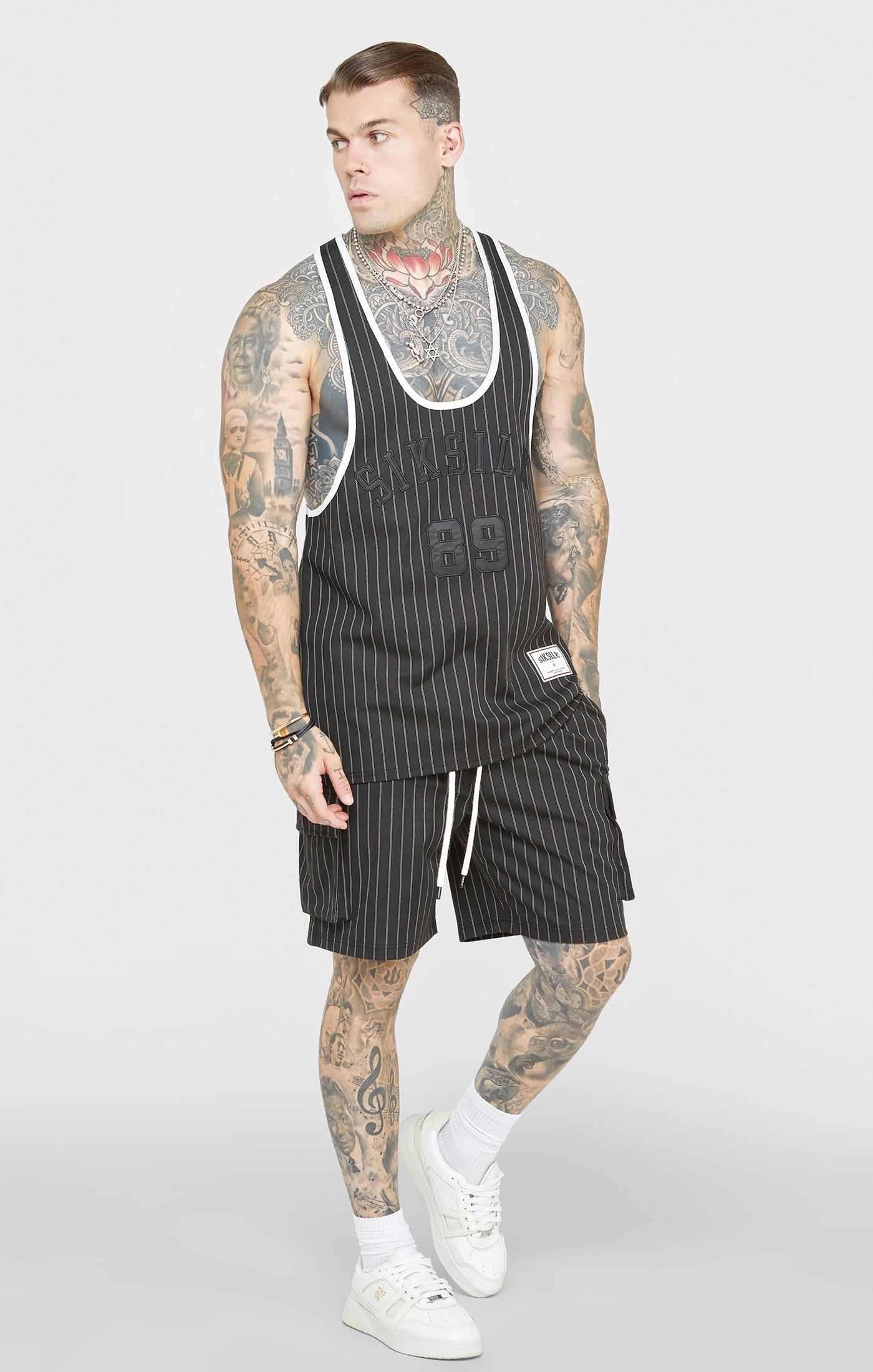 Black Anniversary Racer Back Vest sold by Siksilk product image thumbnail 4