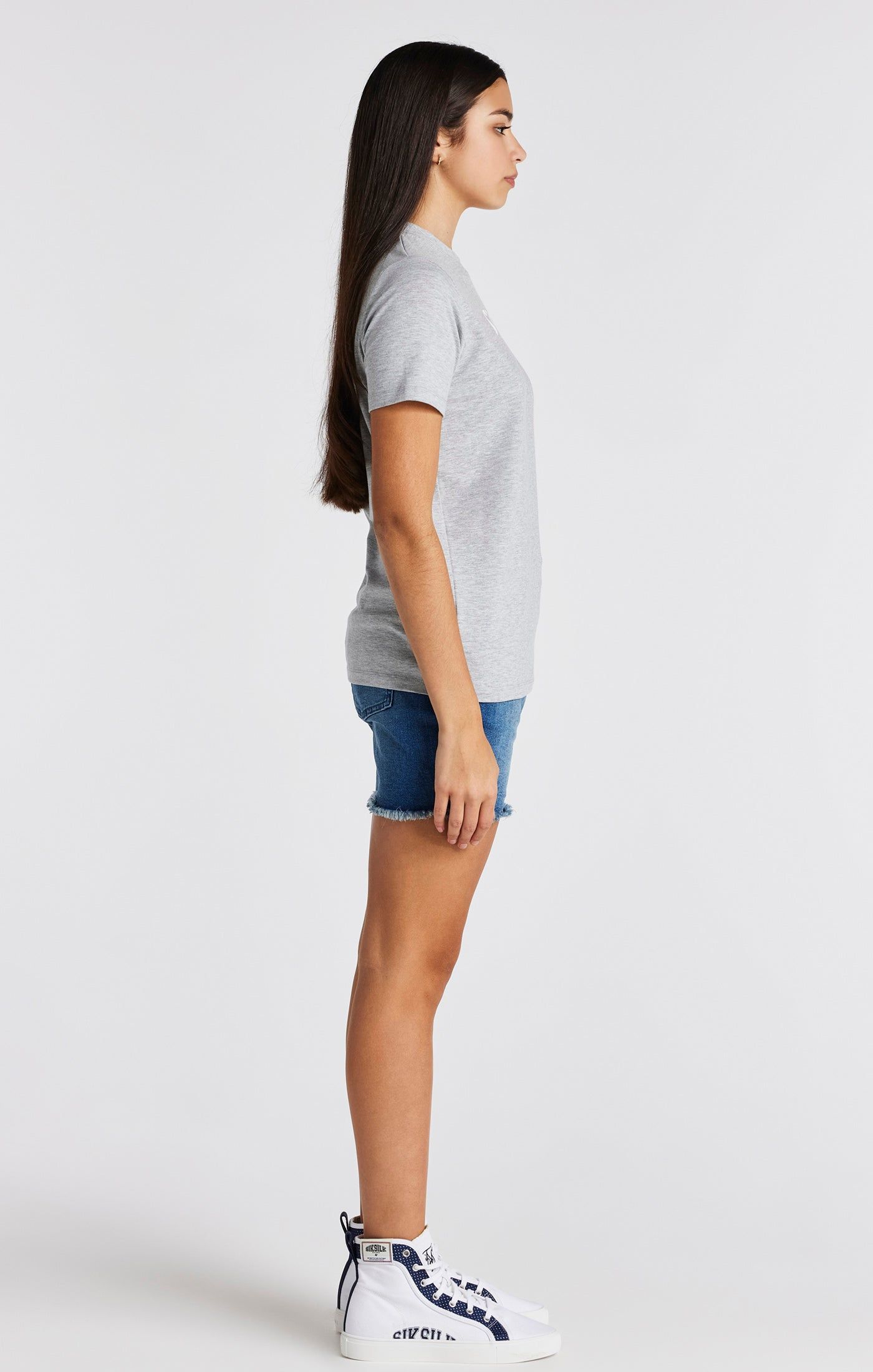 Girls Grey Marl Branded T-Shirt sold by Siksilk product image thumbnail 6