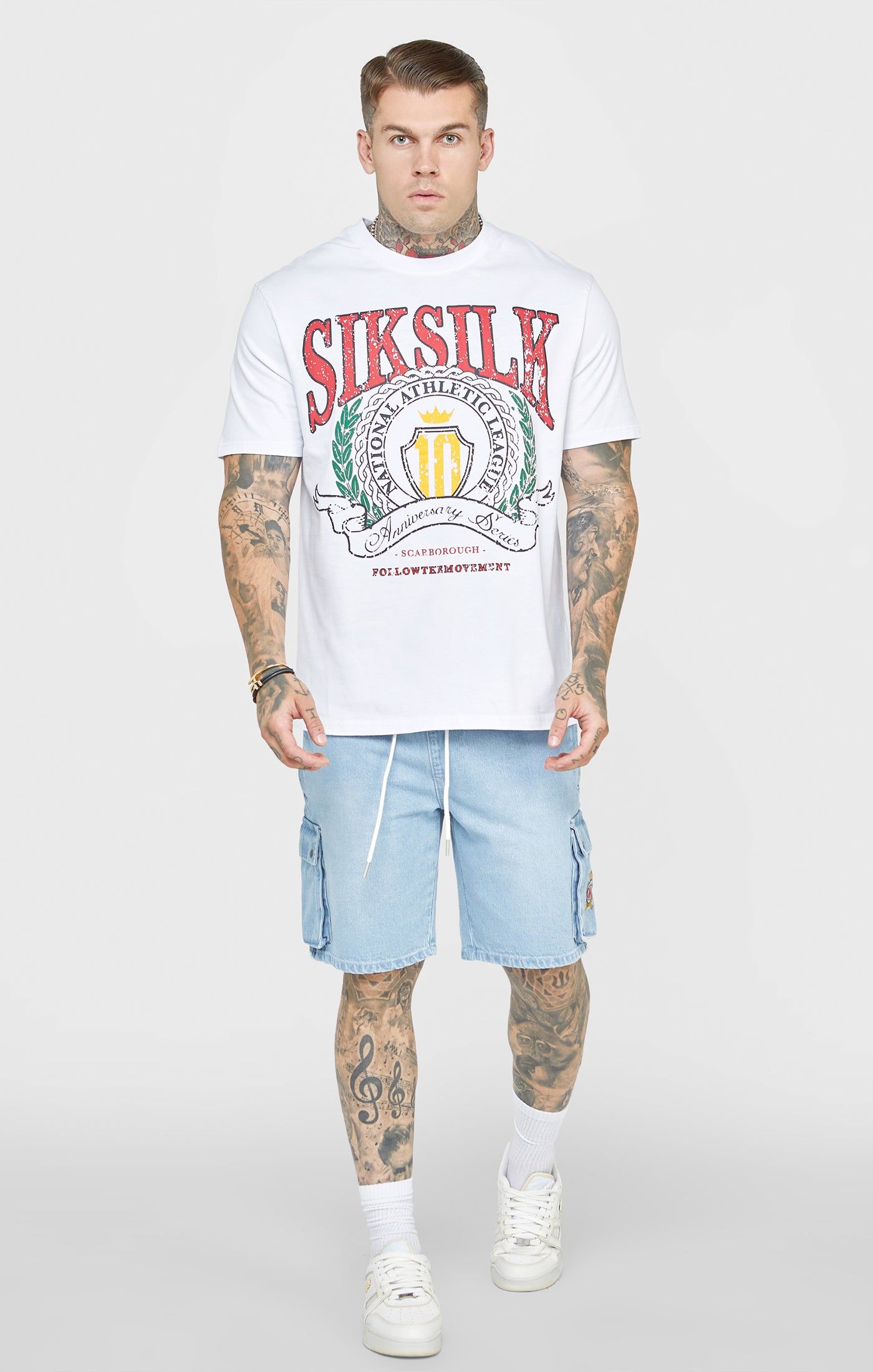 White Varsity Oversized T-Shirt sold by Siksilk product image thumbnail 3