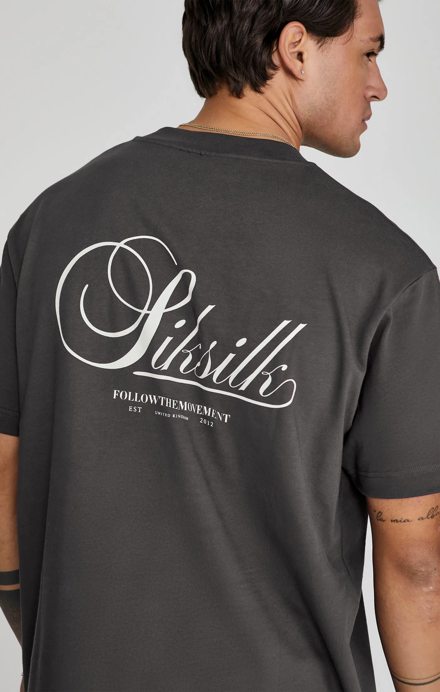 Grey Graphic T-Shirt sold by Siksilk product image thumbnail 3