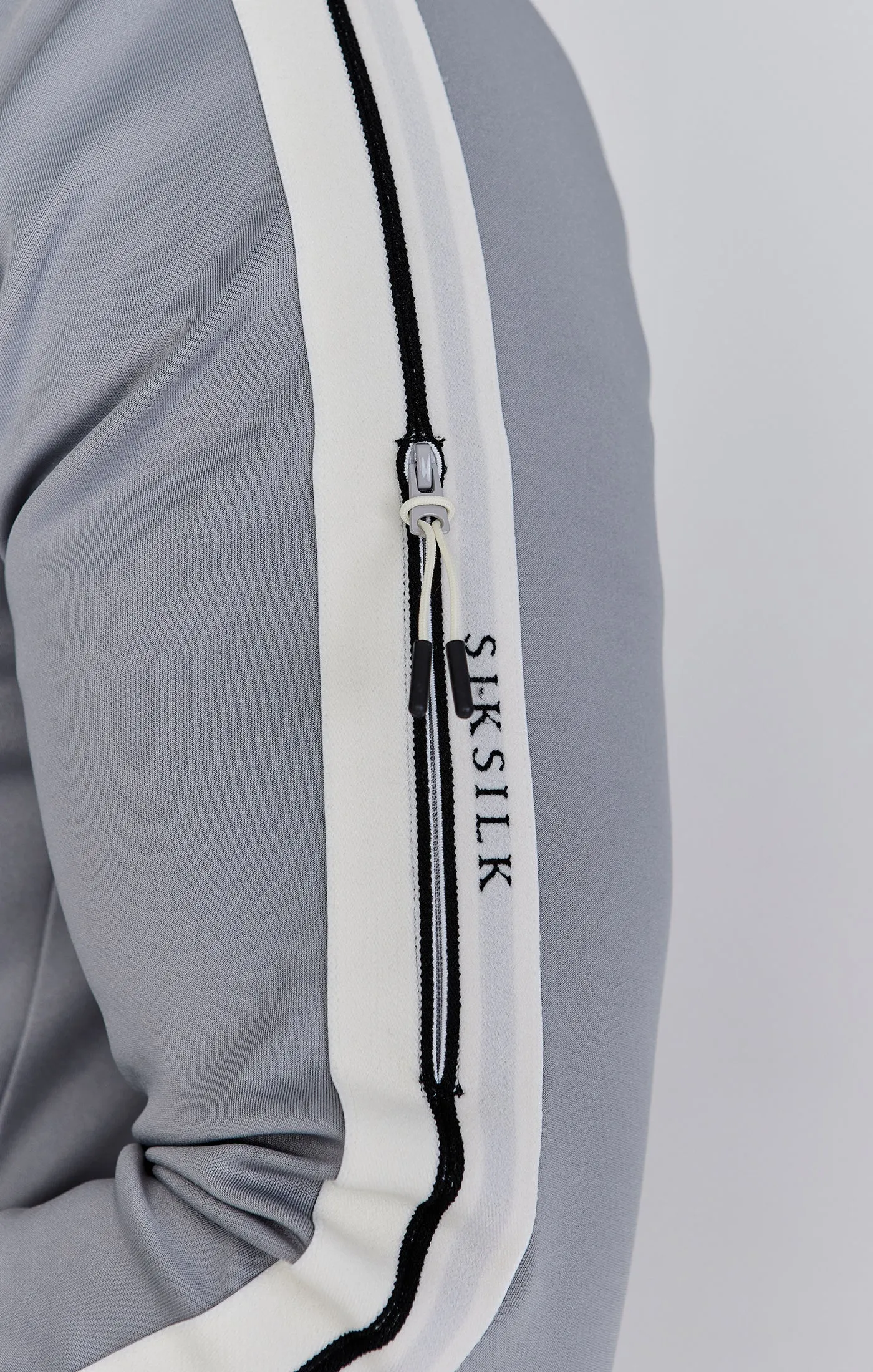 Grey Full Zip Hoodie sold by Siksilk product image thumbnail 3