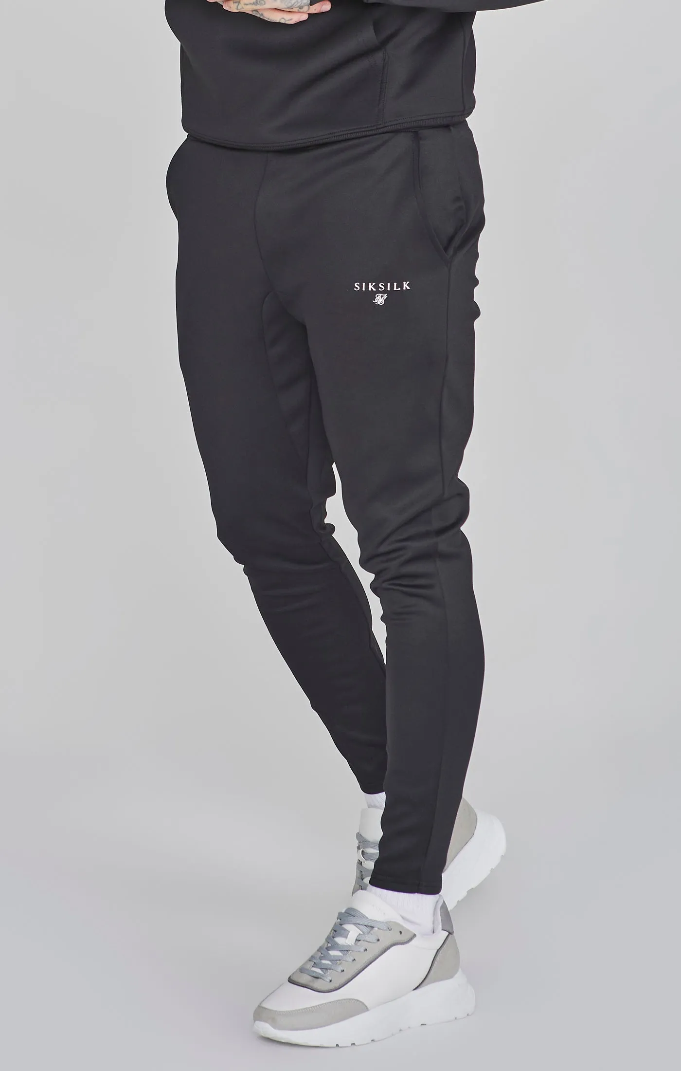 Black Muscle Fit Joggers sold by Siksilk
