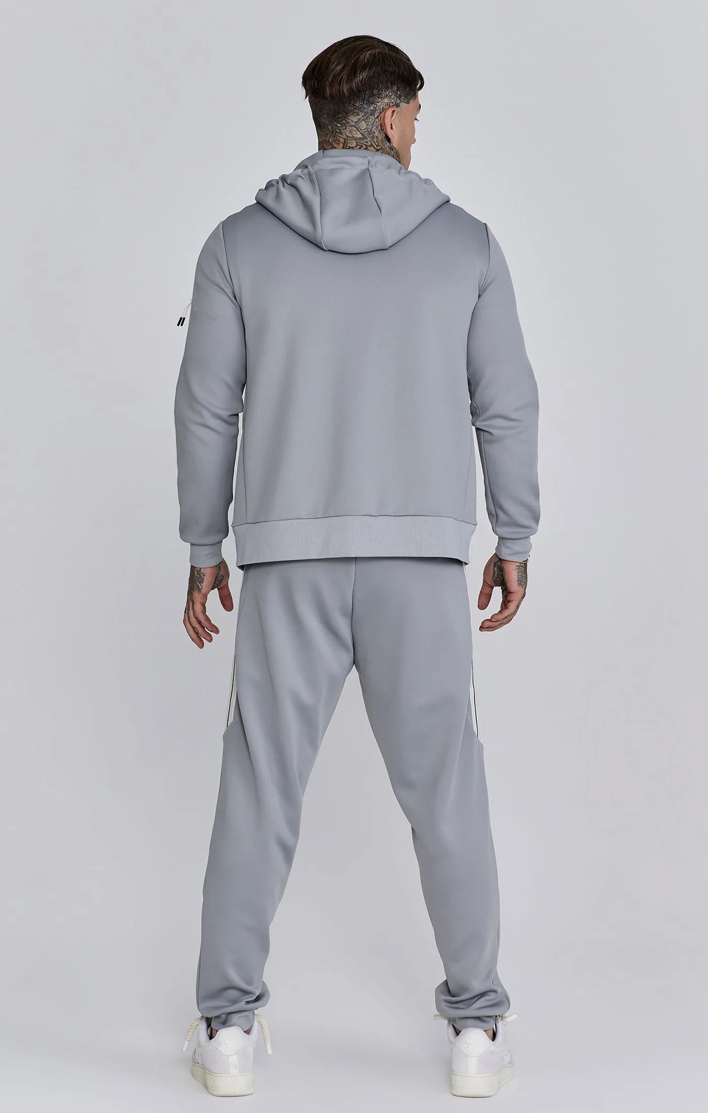 Grey Full Zip Hoodie sold by Siksilk product image thumbnail 5