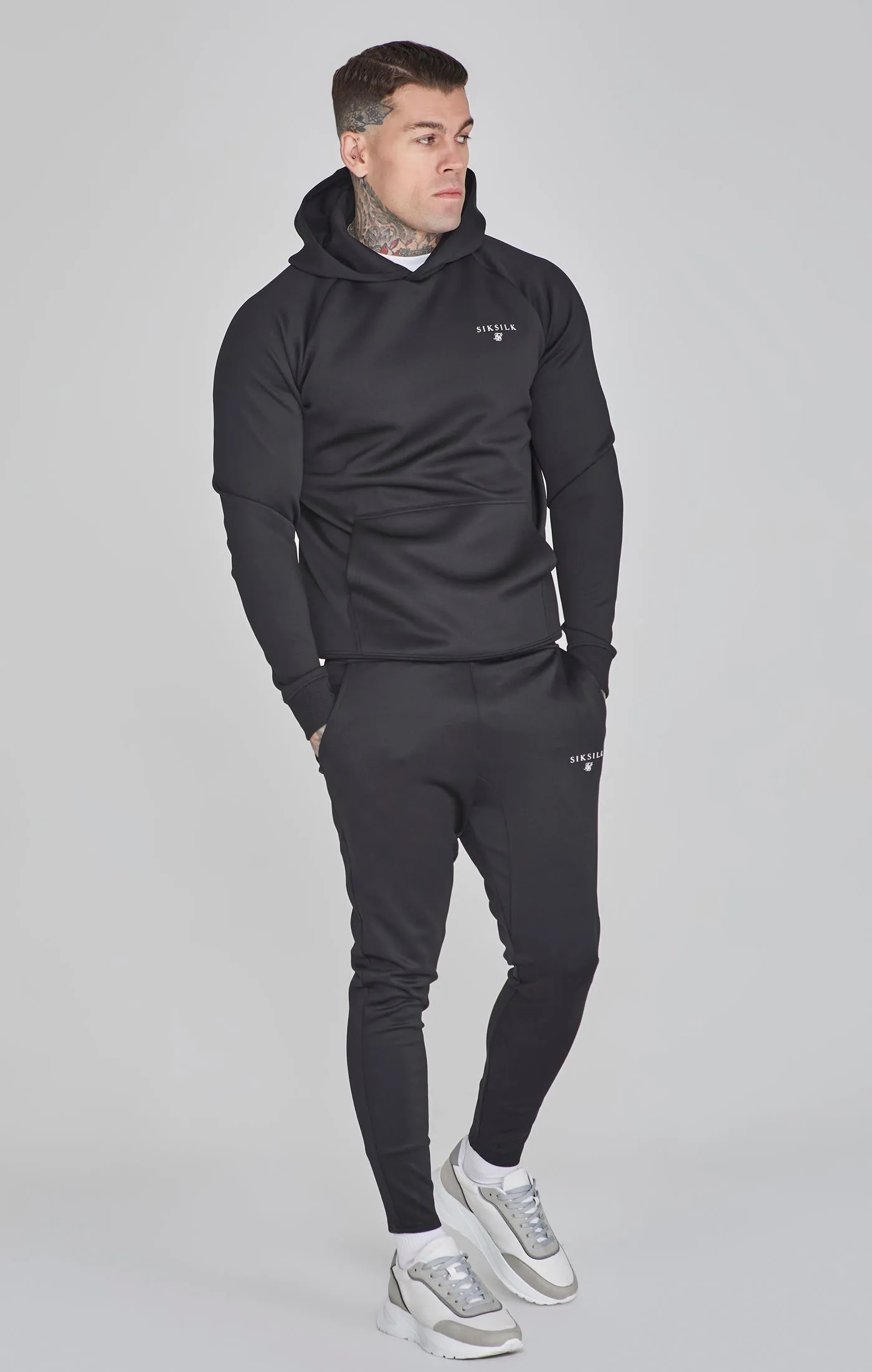 Black Muscle Fit Joggers sold by Siksilk product image thumbnail 2