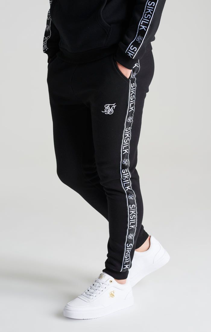 Boys Black Fleece Taped Tracksuit sold by Siksilk product image thumbnail 9