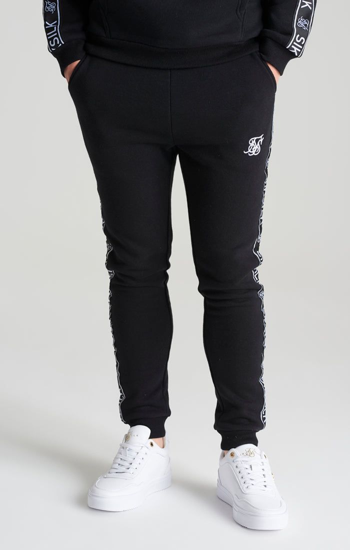 Boys Black Fleece Taped Tracksuit sold by Siksilk product image thumbnail 8