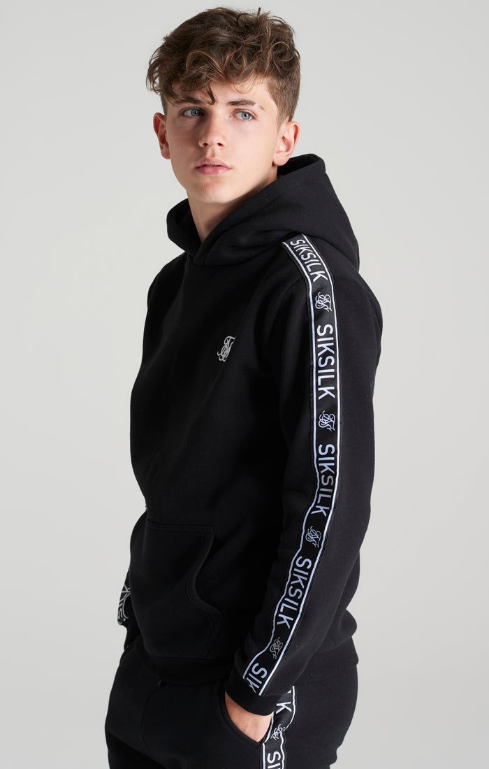 Boys Black Fleece Taped Tracksuit sold by Siksilk product image thumbnail 5