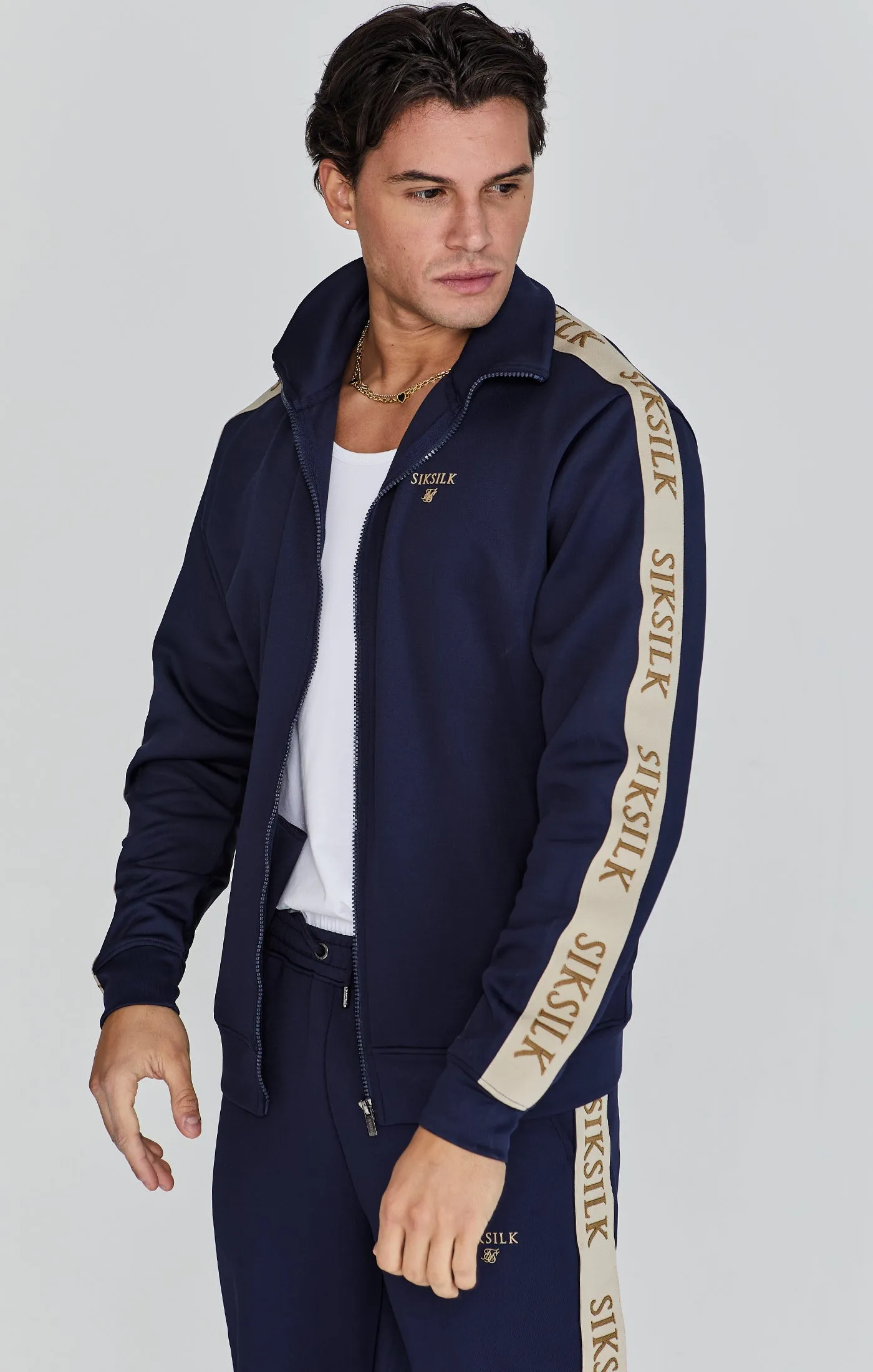 Navy Track Top sold by Siksilk