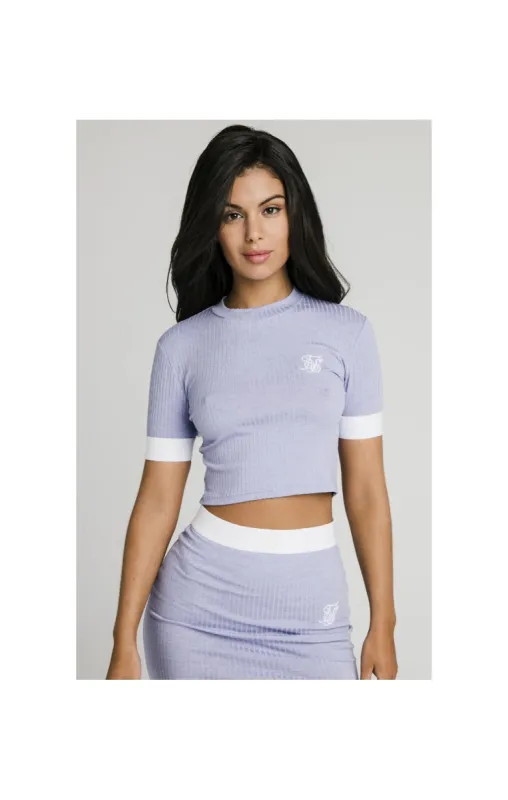 SikSilk Violet Rib Tech Tee - Violet sold by Siksilk