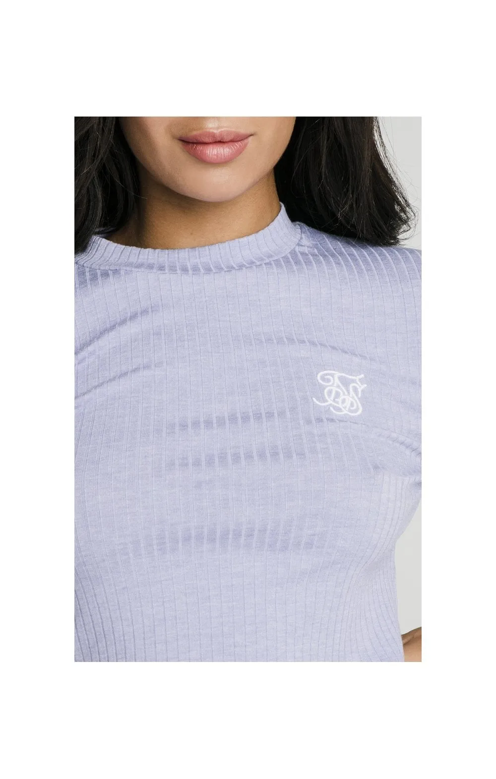 SikSilk Violet Rib Tech Tee - Violet sold by Siksilk product image thumbnail 2