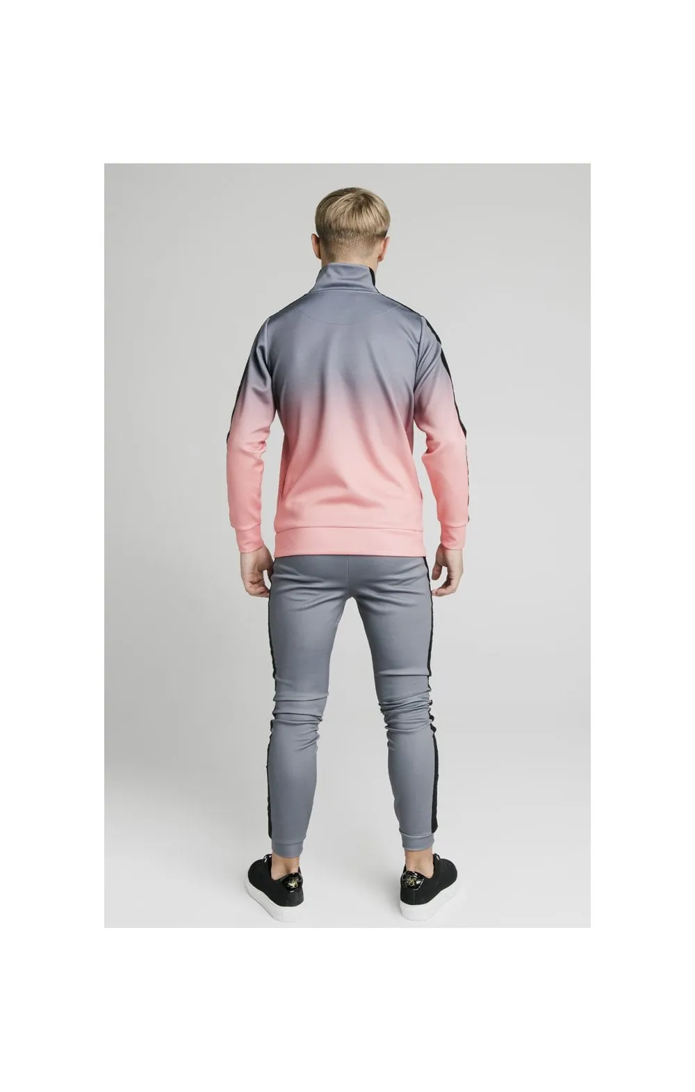 Illusive London 1/4 Zip Fade Hoodie - Grey & Peach sold by Siksilk product image thumbnail 5