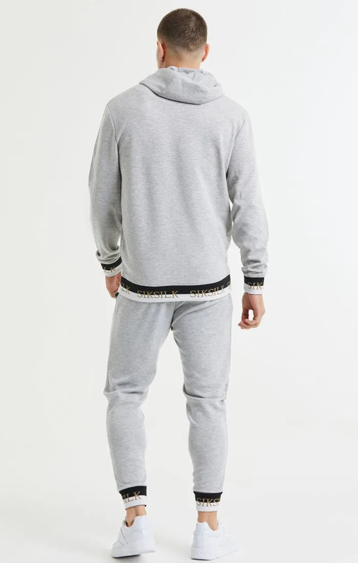 Grey Marl Zip-Thru Funnel Hoodie sold by Siksilk product image thumbnail 5