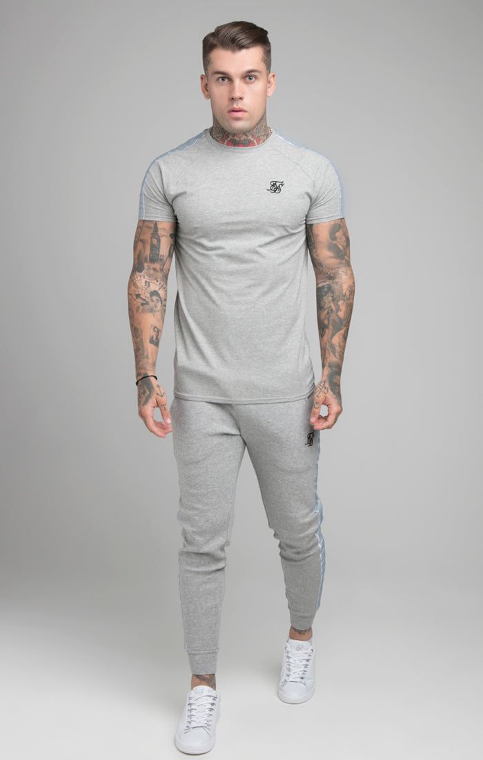 Grey Tape Fitted Jogger sold by Siksilk product image thumbnail 6