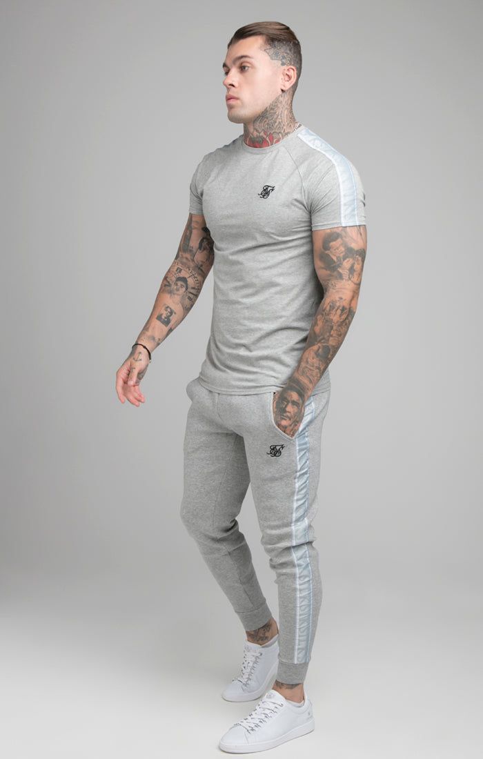 Grey Tape Fitted Jogger sold by Siksilk product image thumbnail 4