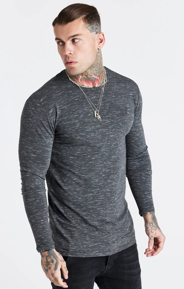 Black Long Sleeve Muscle Fit T-Shirt sold by Siksilk product image thumbnail 2