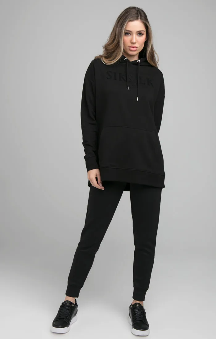 Black Longline Hoodie sold by Siksilk product image thumbnail 2
