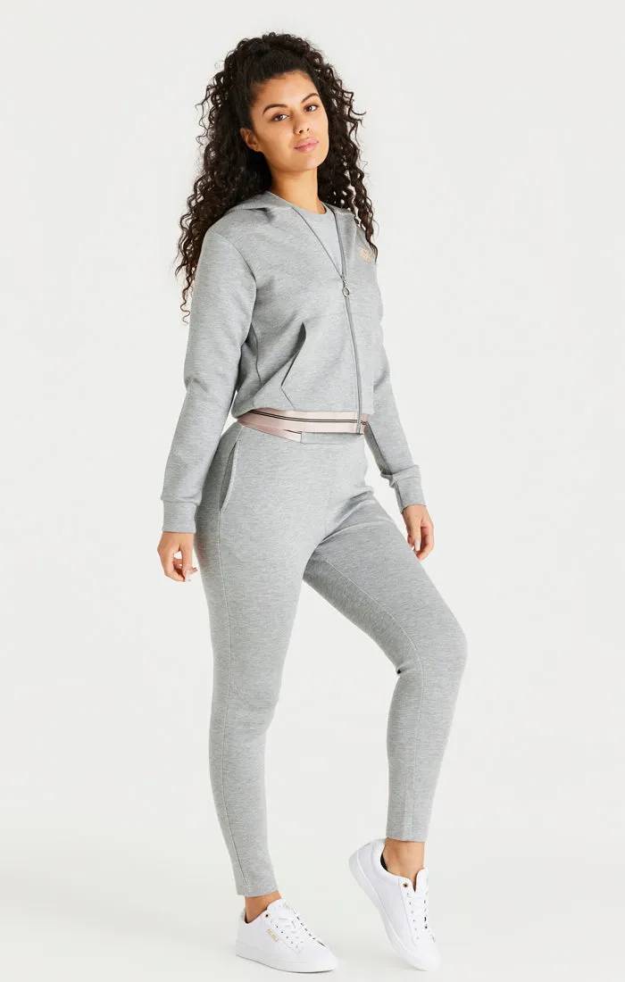 Grey Marl Zip Thru Hoodie sold by Siksilk product image thumbnail 4