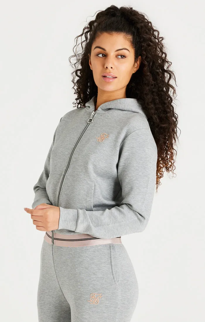 Grey Marl Zip Thru Hoodie sold by Siksilk product image thumbnail 2