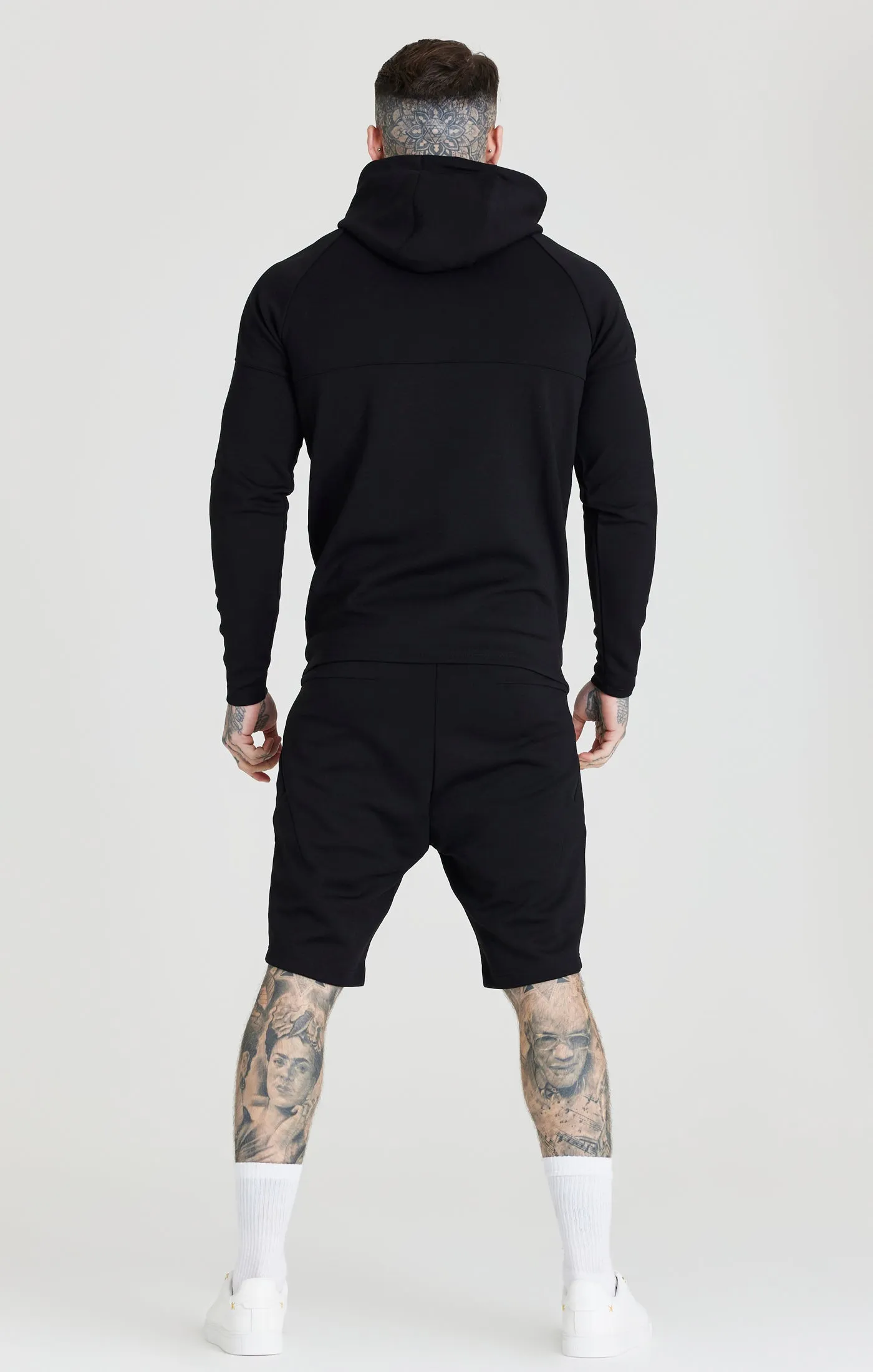Black Zip Through Hoodie And Short Twin Set sold by Siksilk product image thumbnail 3