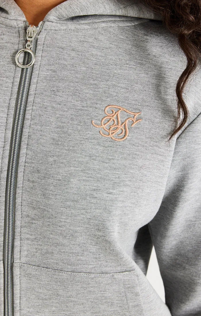 Grey Marl Zip Thru Hoodie sold by Siksilk product image thumbnail 3