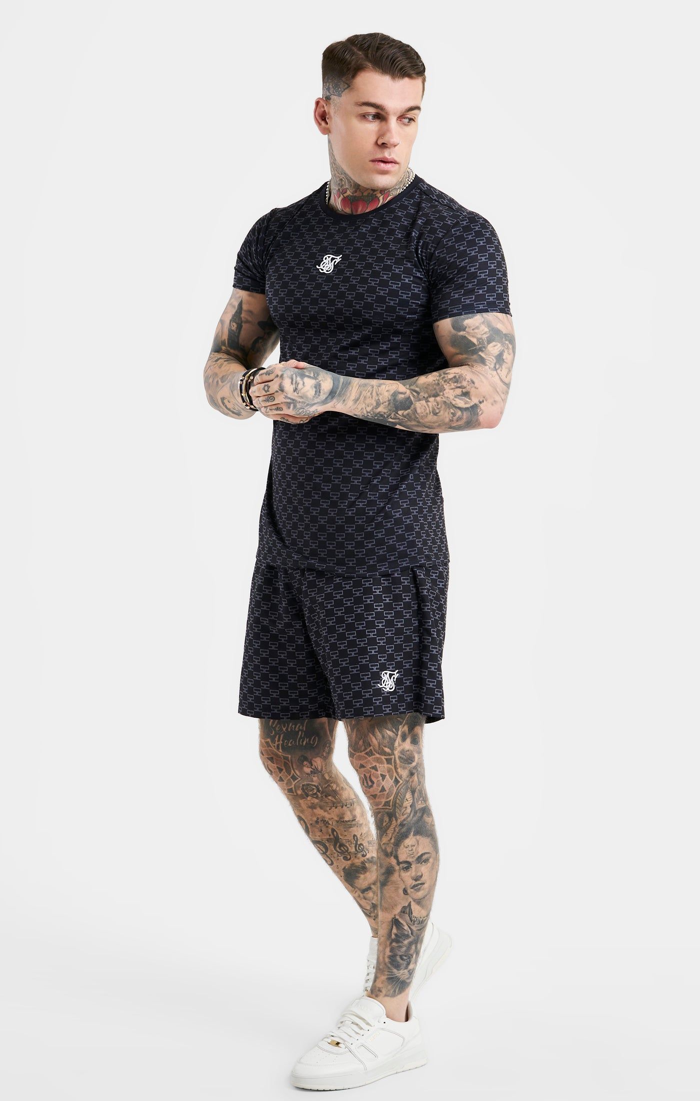 SikSilk Monogram Tee - Black sold by Siksilk product image thumbnail 4