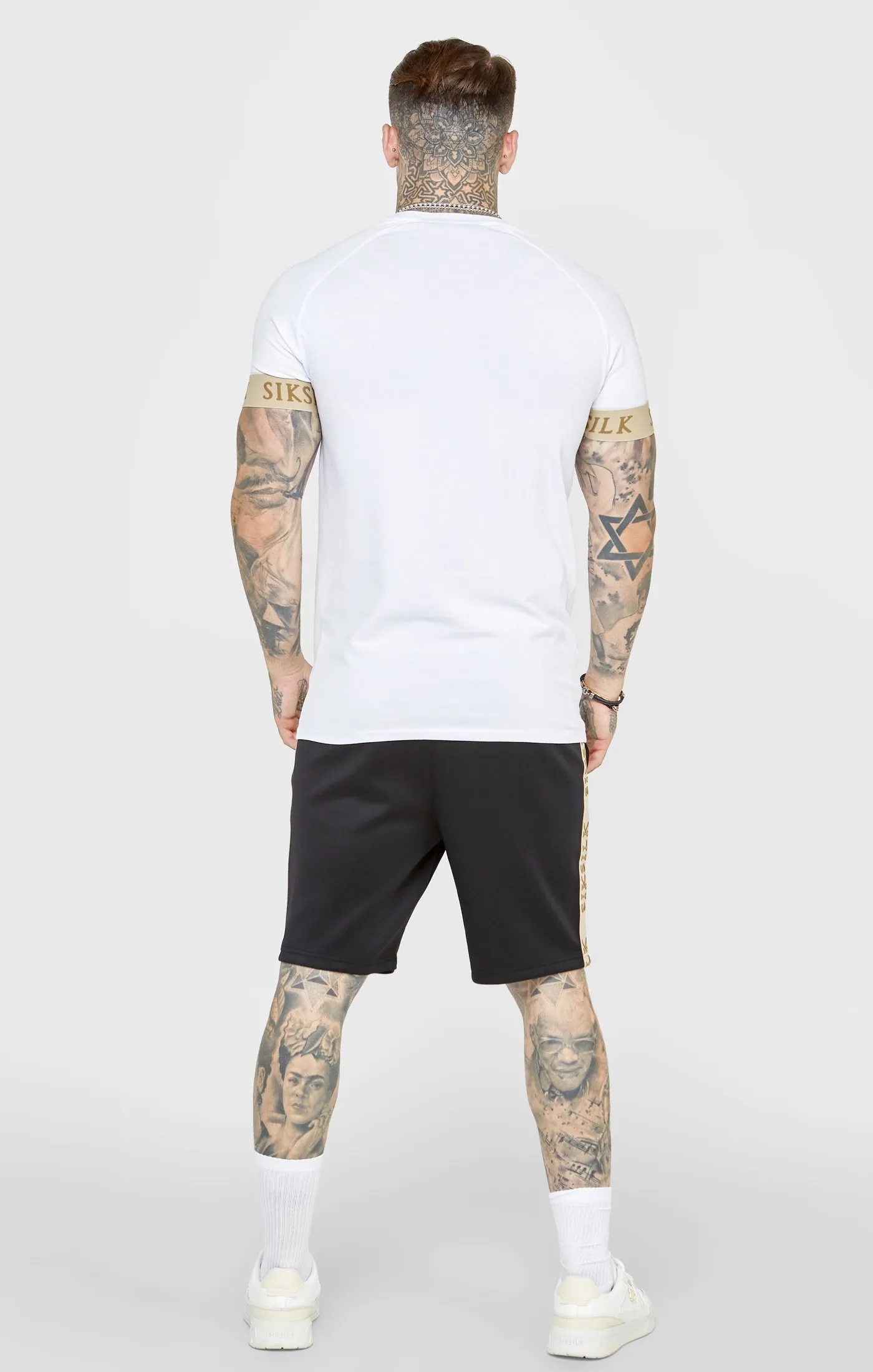 White Crest Elasticated Cuff T-Shirt sold by Siksilk product image thumbnail 5