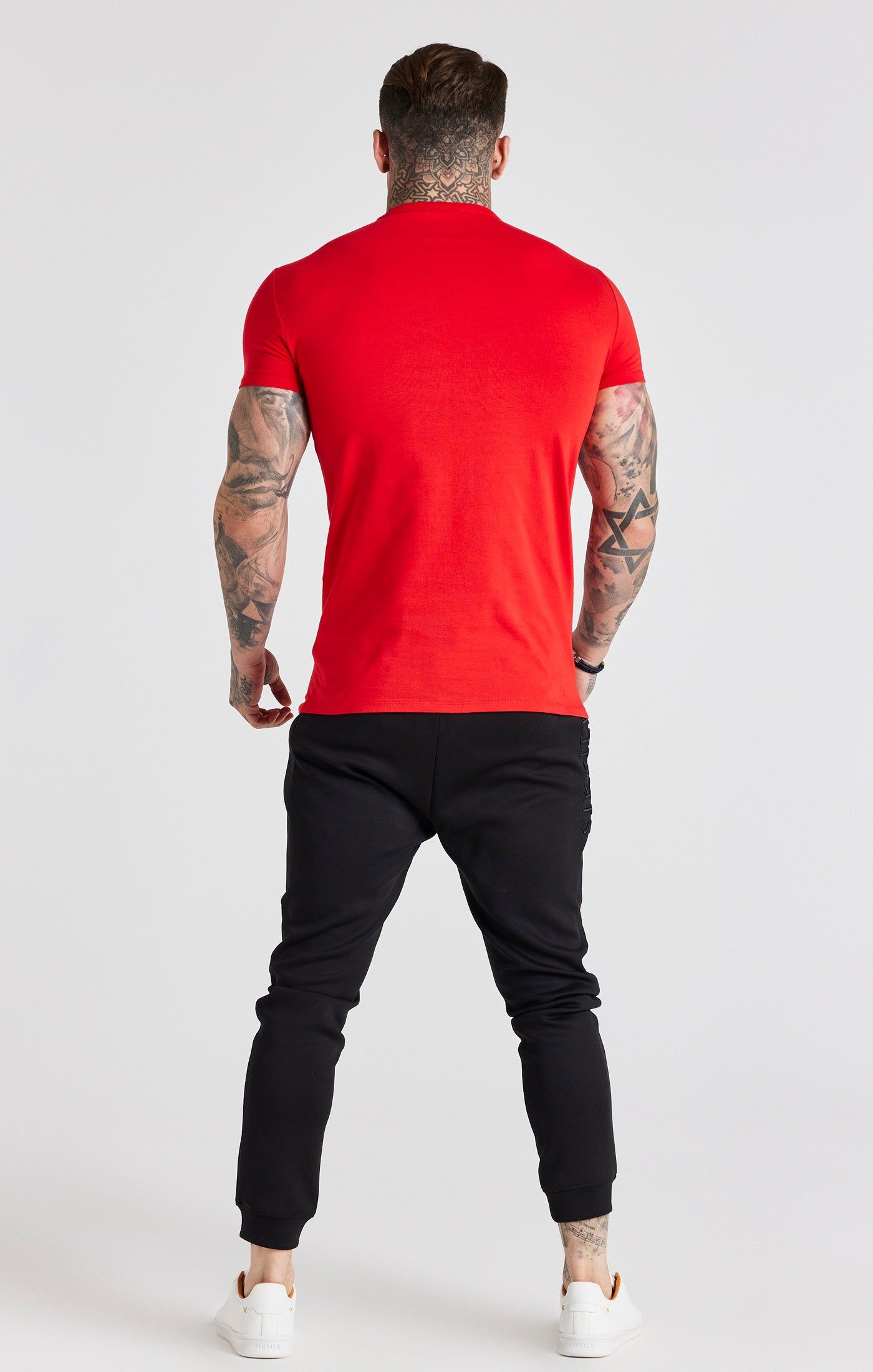 Red Short Sleeve Muscle Fit T-Shirt sold by Siksilk product image thumbnail 6