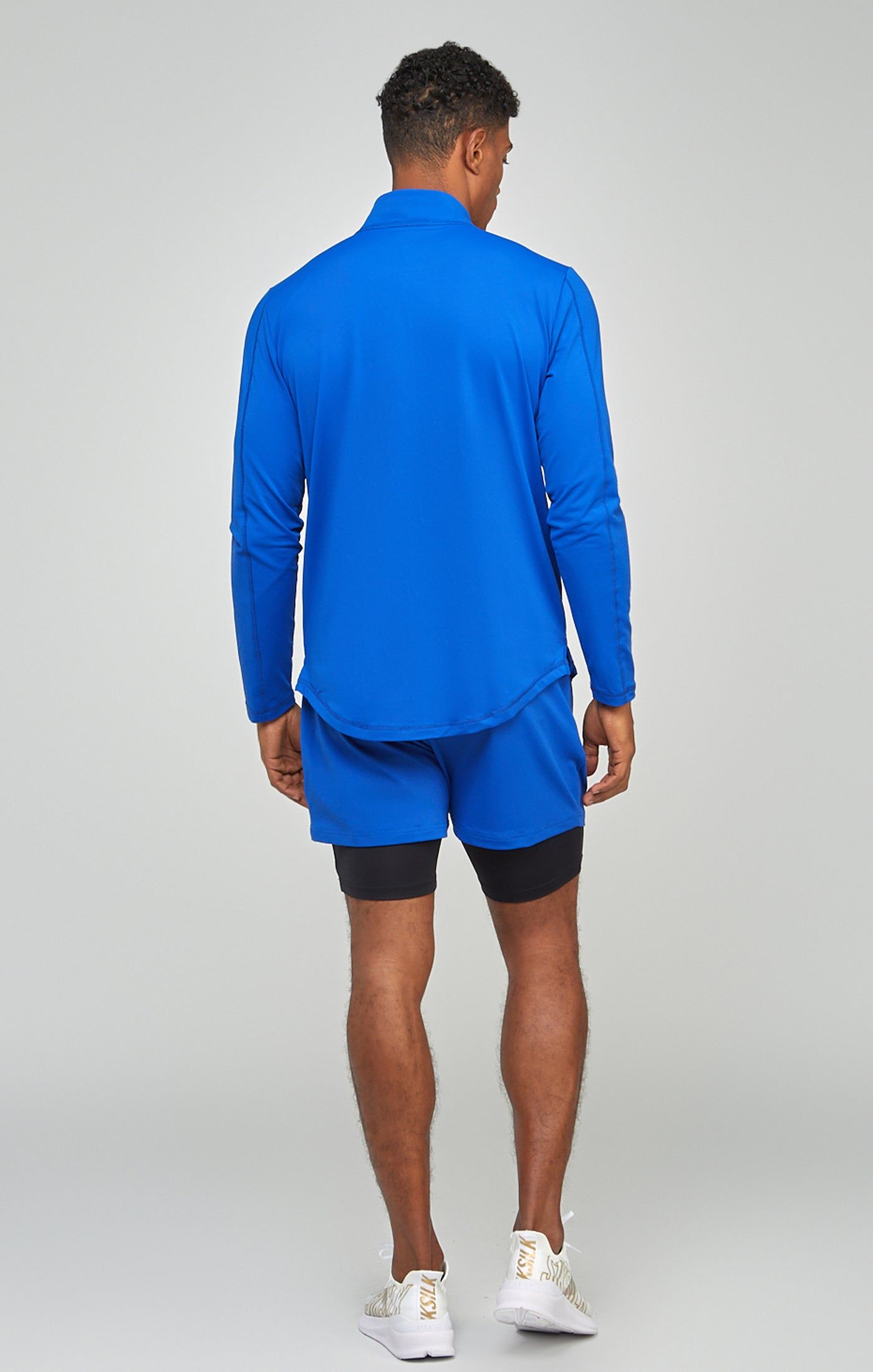 Blue Sports Muscle Fit Quarter Zip Long Sleeve Top sold by Siksilk product image thumbnail 5