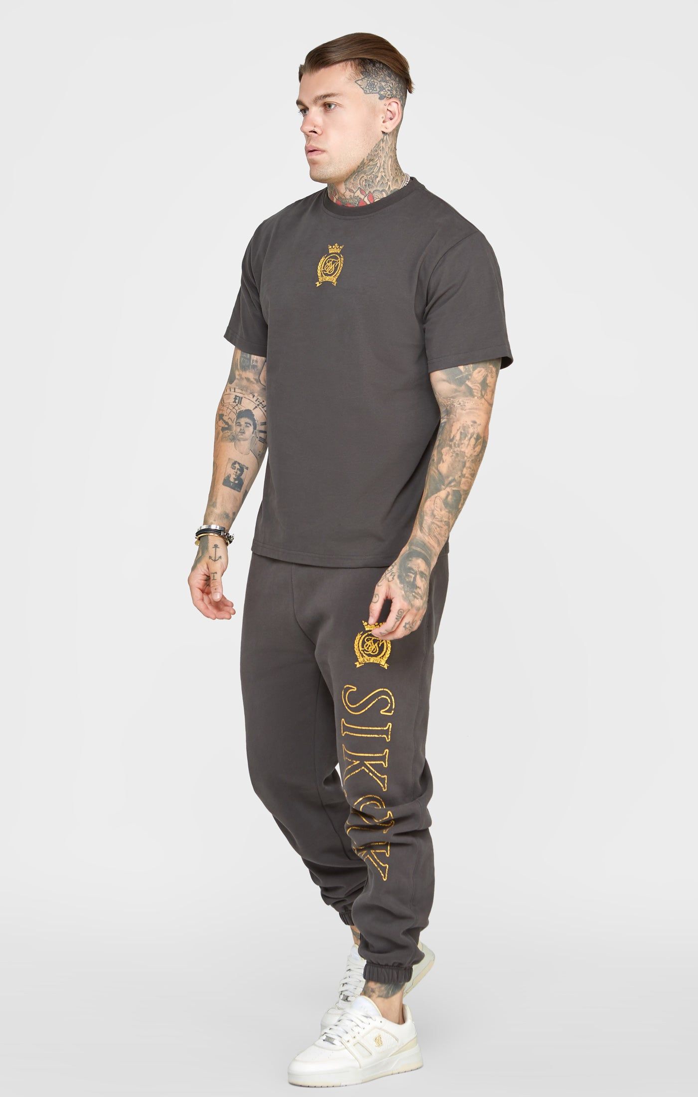 Black & Gold Relaxed Jogger sold by Siksilk product image thumbnail 3