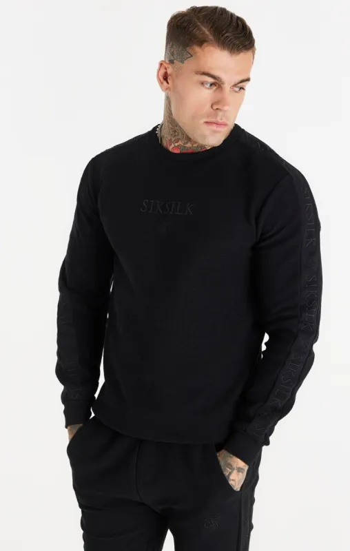 Black Embroidered Sweatshirt sold by Siksilk