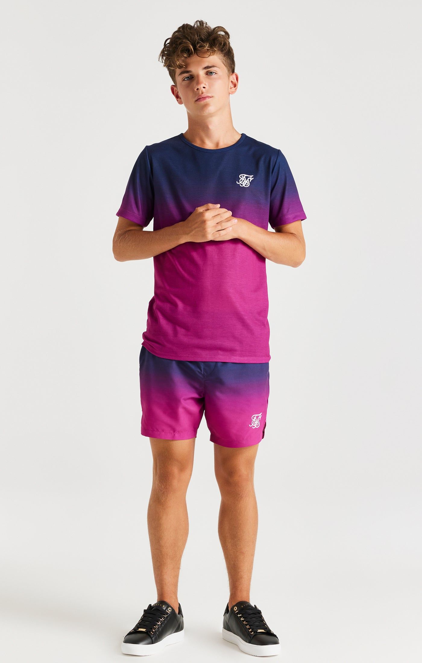 SikSilk Fade Swim Shorts - Navy & Pink sold by Siksilk product image thumbnail 3