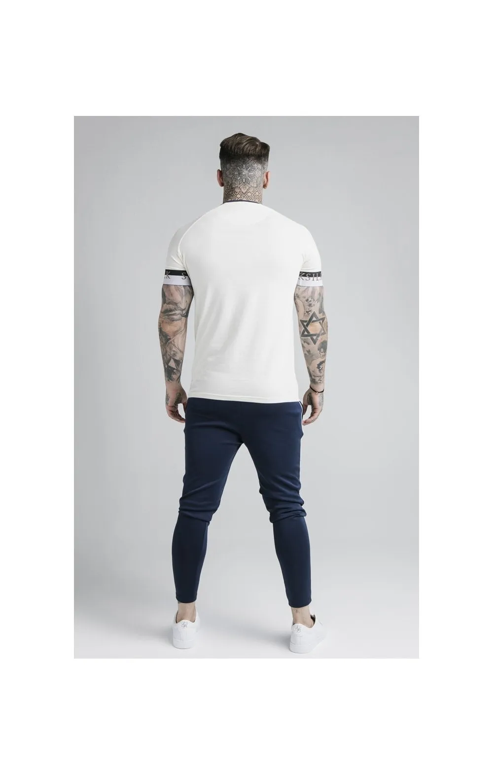 SikSilk Deluxe Ringer Tech Tee - Off White sold by Siksilk product image thumbnail 4