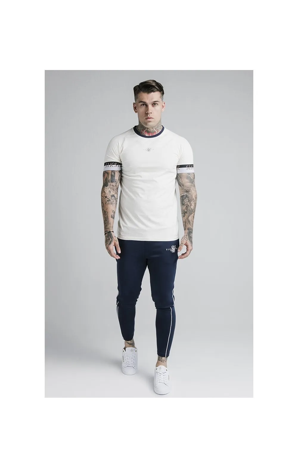 SikSilk Deluxe Ringer Tech Tee - Off White sold by Siksilk product image thumbnail 5