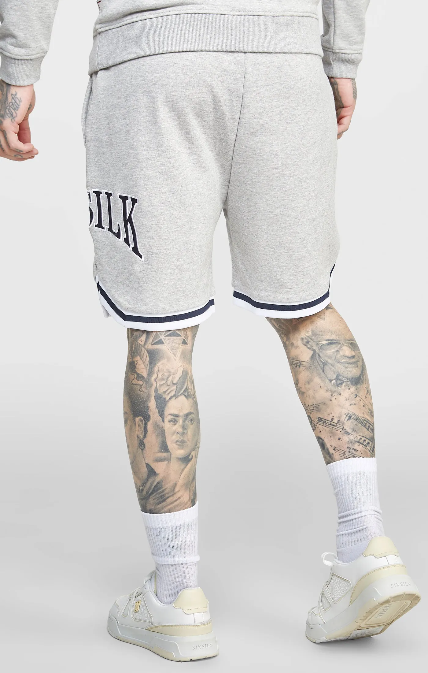 Grey Marl Collegiate Relaxed Fit Short sold by Siksilk product image thumbnail 4