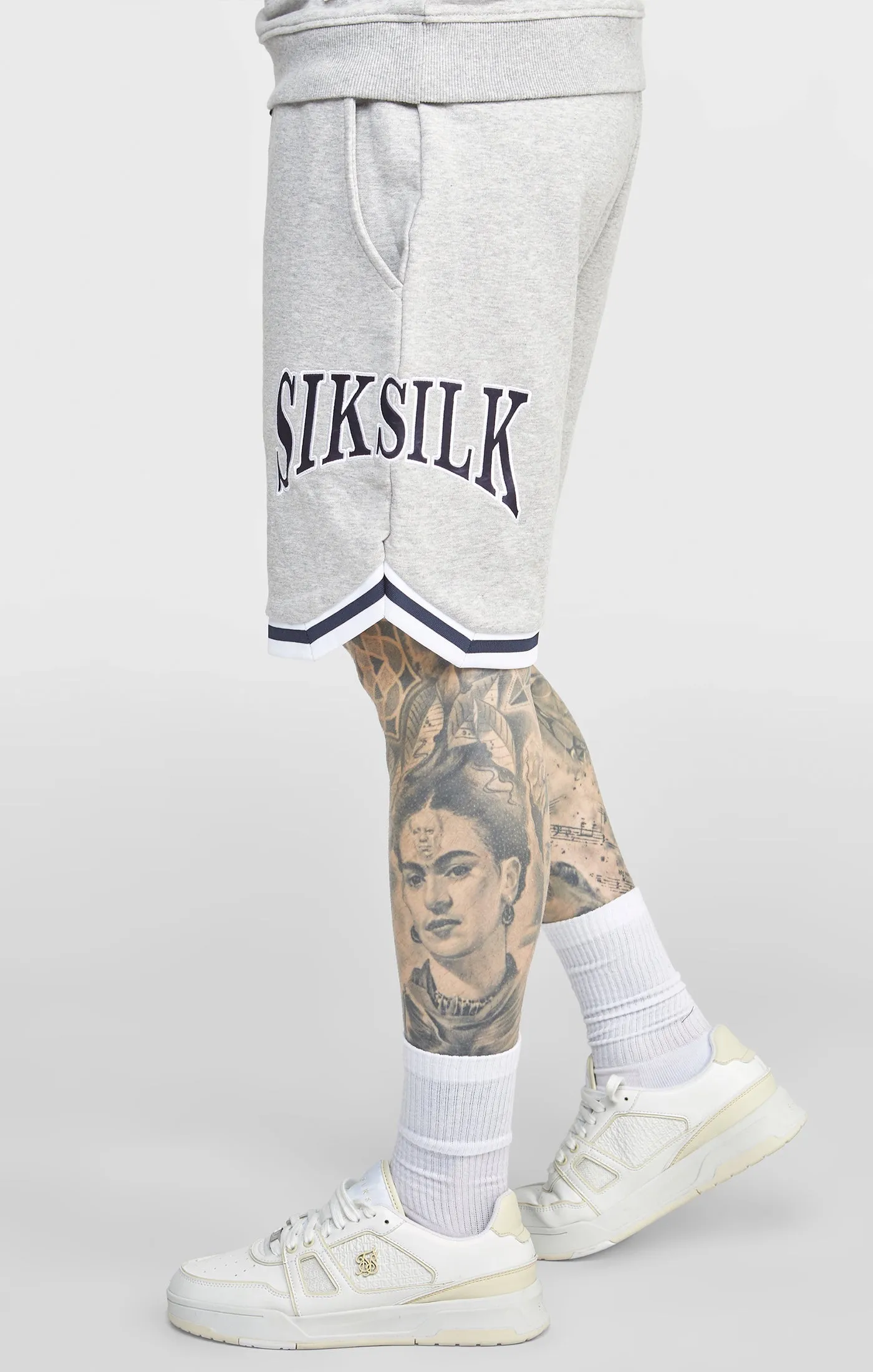 Grey Marl Collegiate Relaxed Fit Short sold by Siksilk product image thumbnail 2