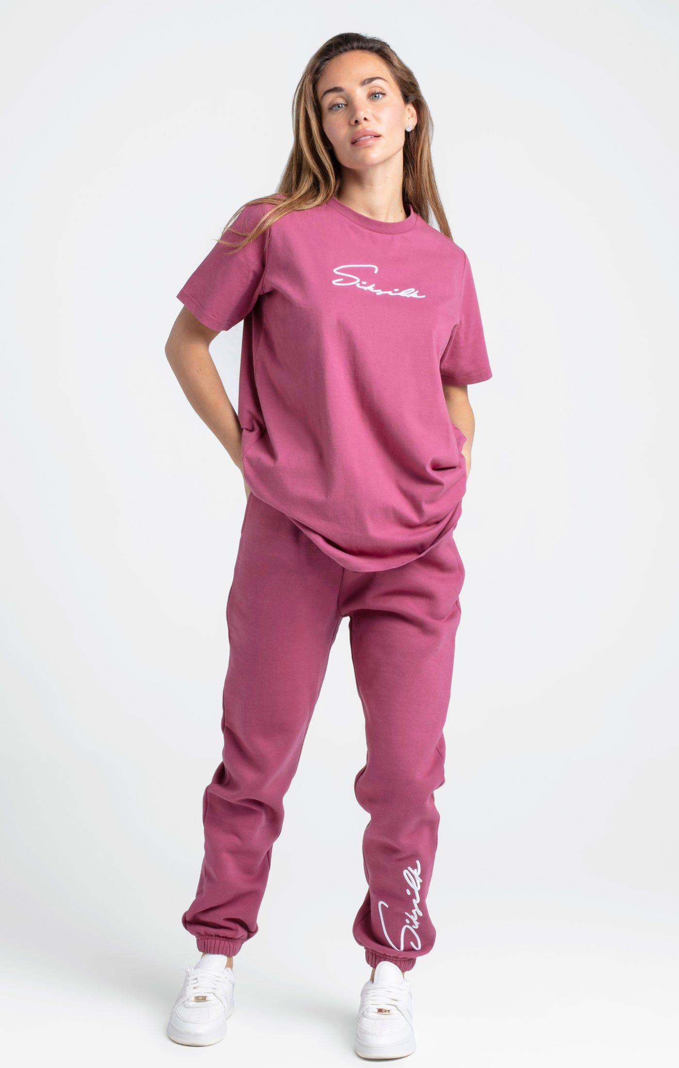 Pink Signature Boyfriend T-Shirt sold by Siksilk product image thumbnail 2