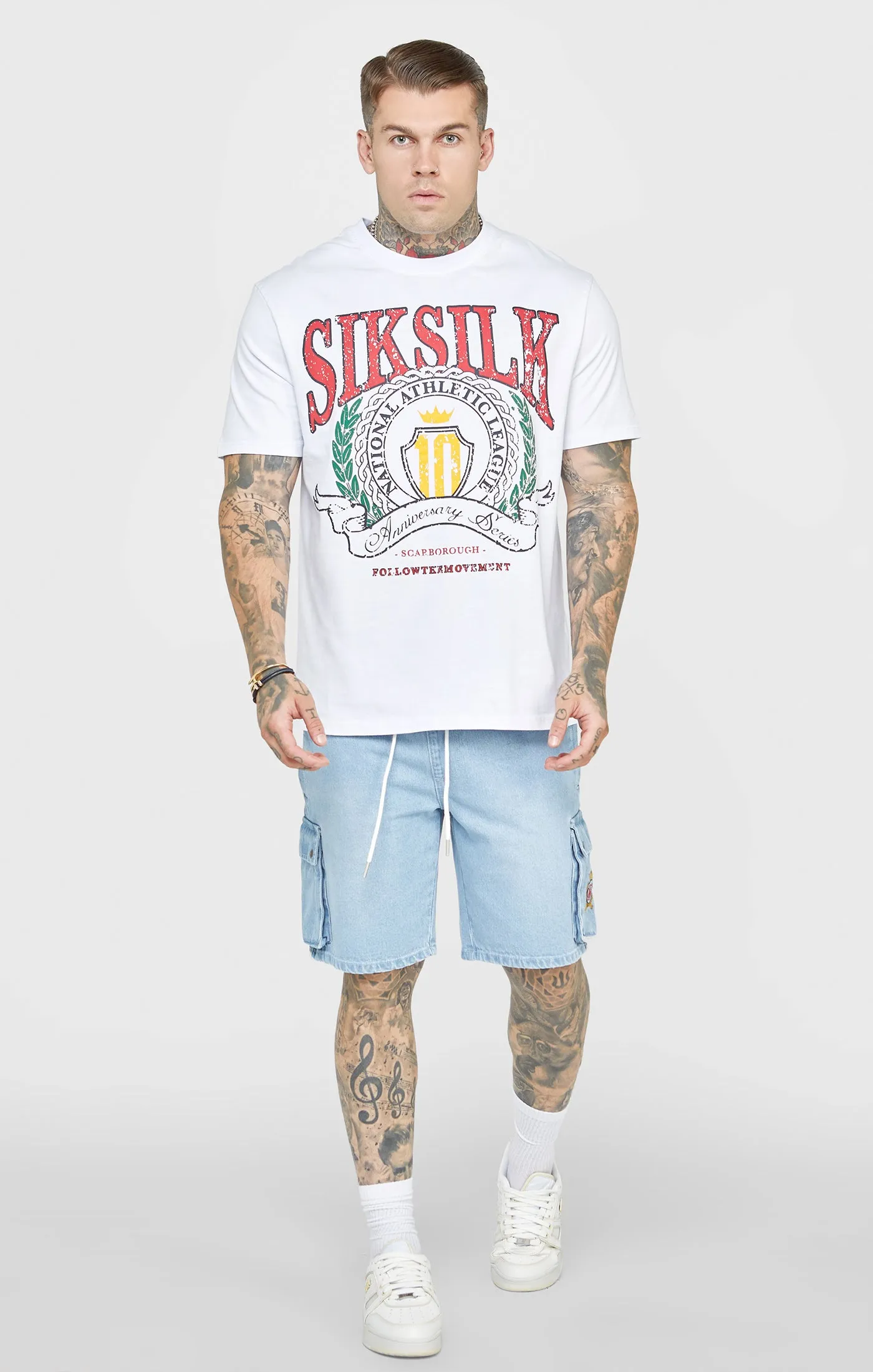 White Varsity Oversized T-Shirt sold by Siksilk product image thumbnail 3