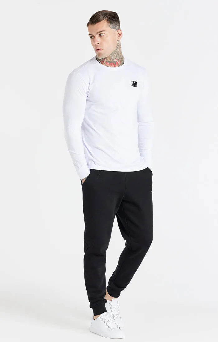 White Essential Long Sleeve Muscle Fit T-Shirt sold by Siksilk product image thumbnail 4