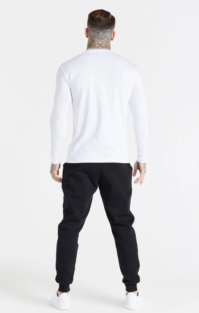 White Essential Long Sleeve Muscle Fit T-Shirt sold by Siksilk product image thumbnail 5