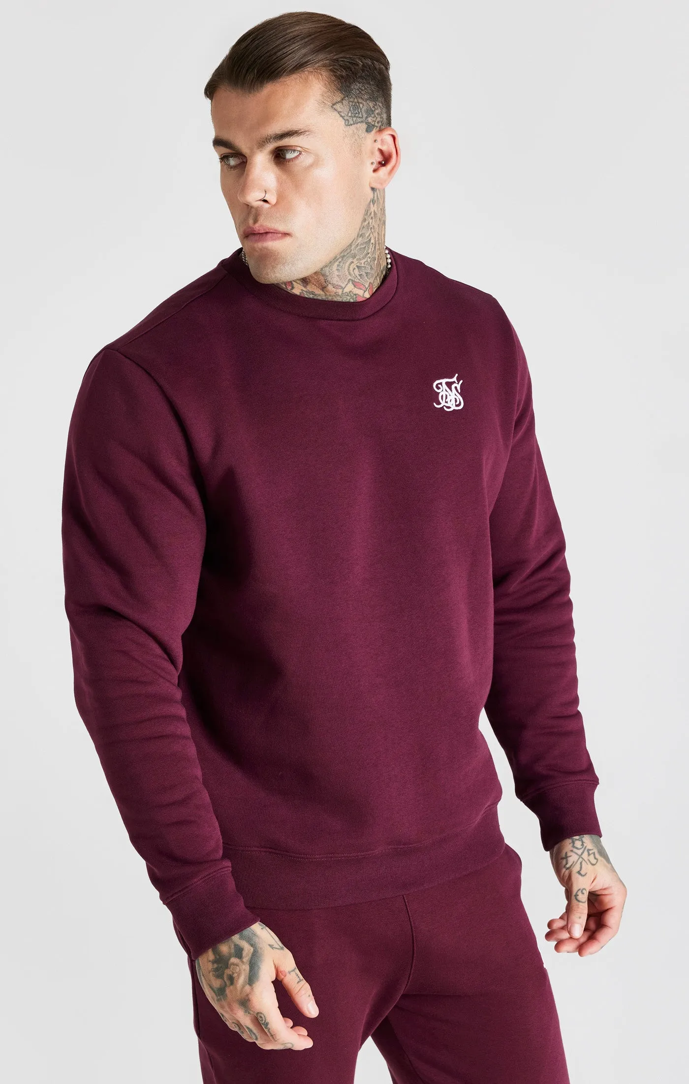 Burgundy Essential Sweatshirt sold by Siksilk product image thumbnail 5