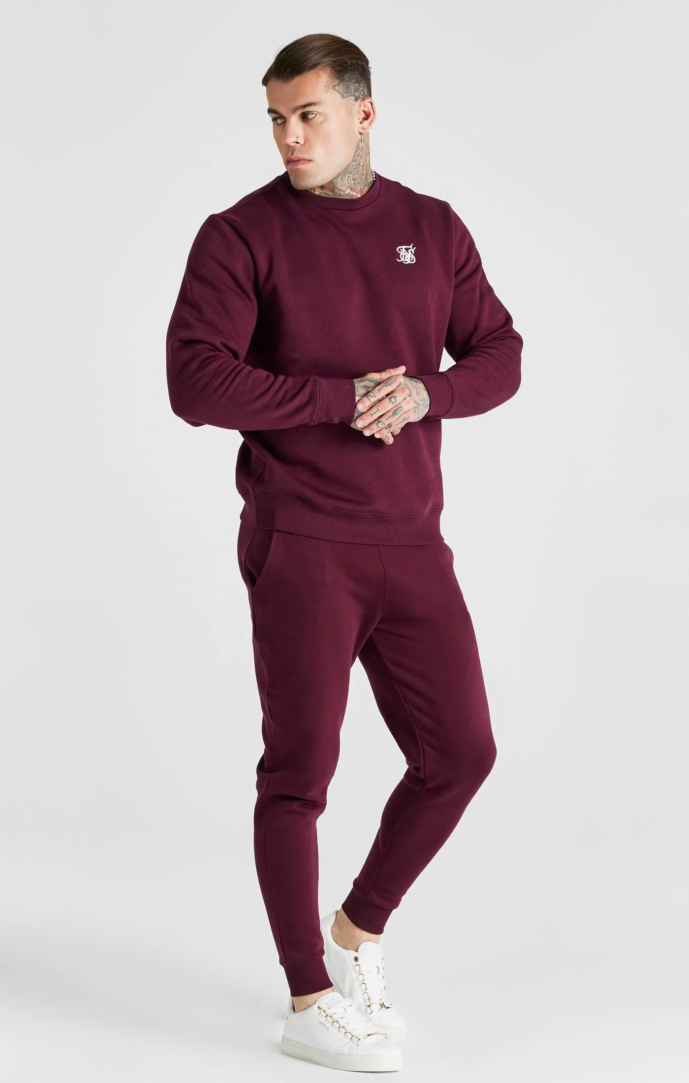 Burgundy Essential Sweatshirt sold by Siksilk product image thumbnail 4