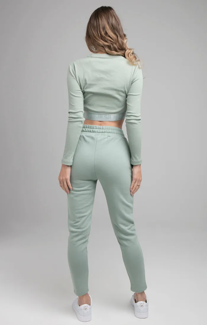 SikSilk Rib Tape Crop Tee - Sage sold by Siksilk product image thumbnail 3